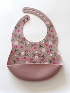 Bavoir en silicone - Fleurs