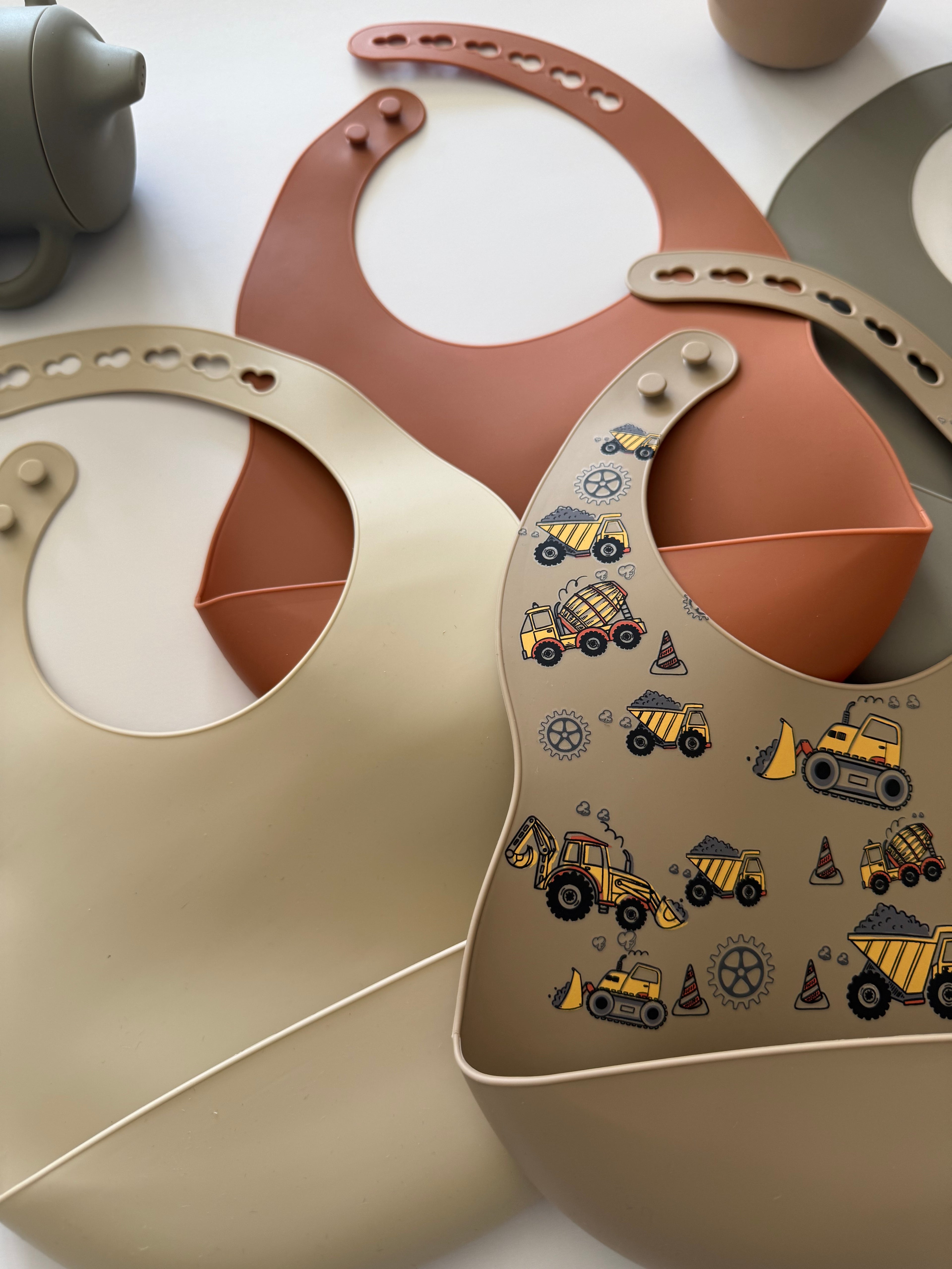 Bavoir en silicone - Construction