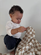 Muslin - beige checks