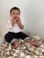 Jouet de dentition - Fleur en silicone et anneau de bois