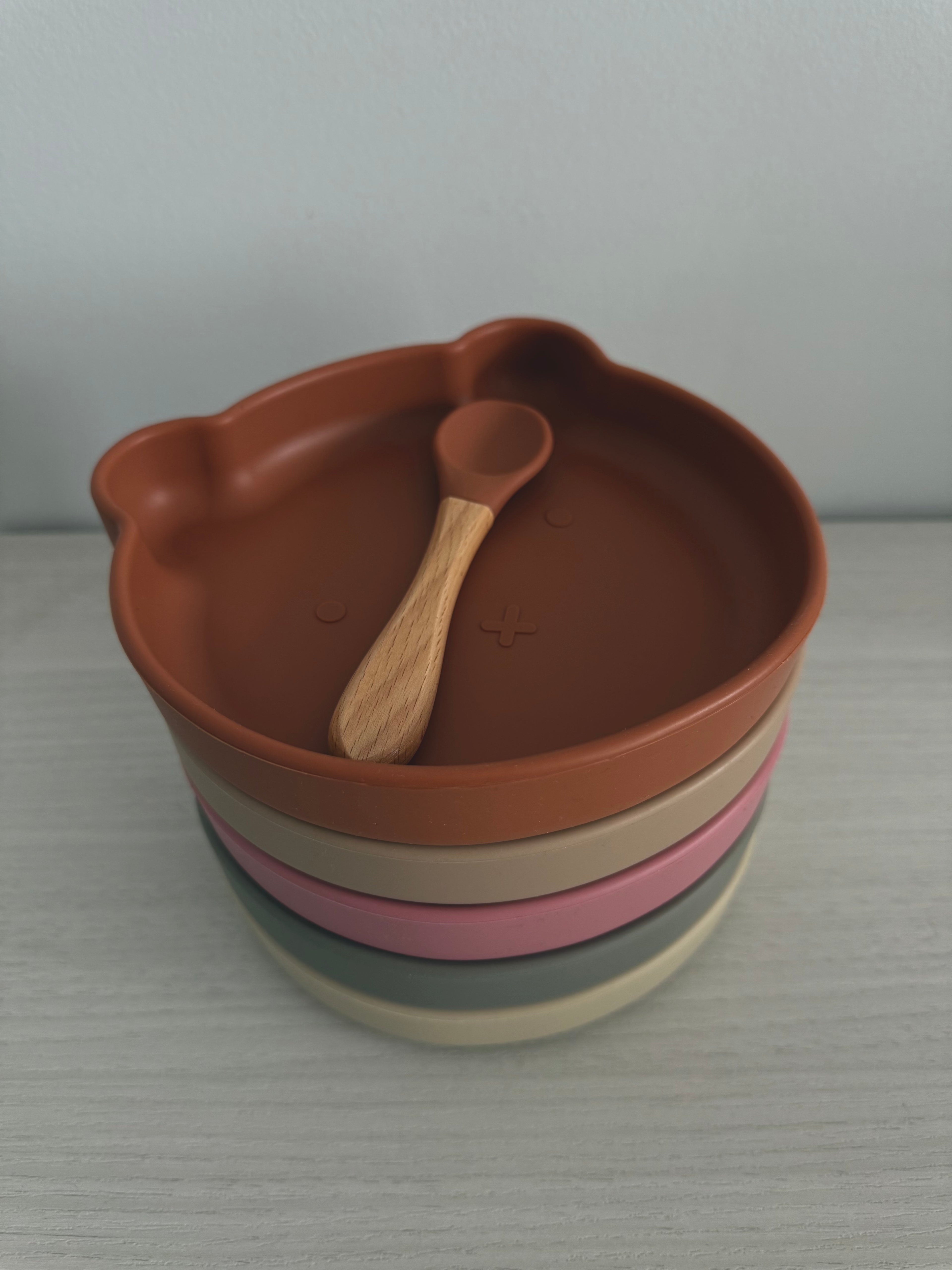 Assiette ourson - rouille