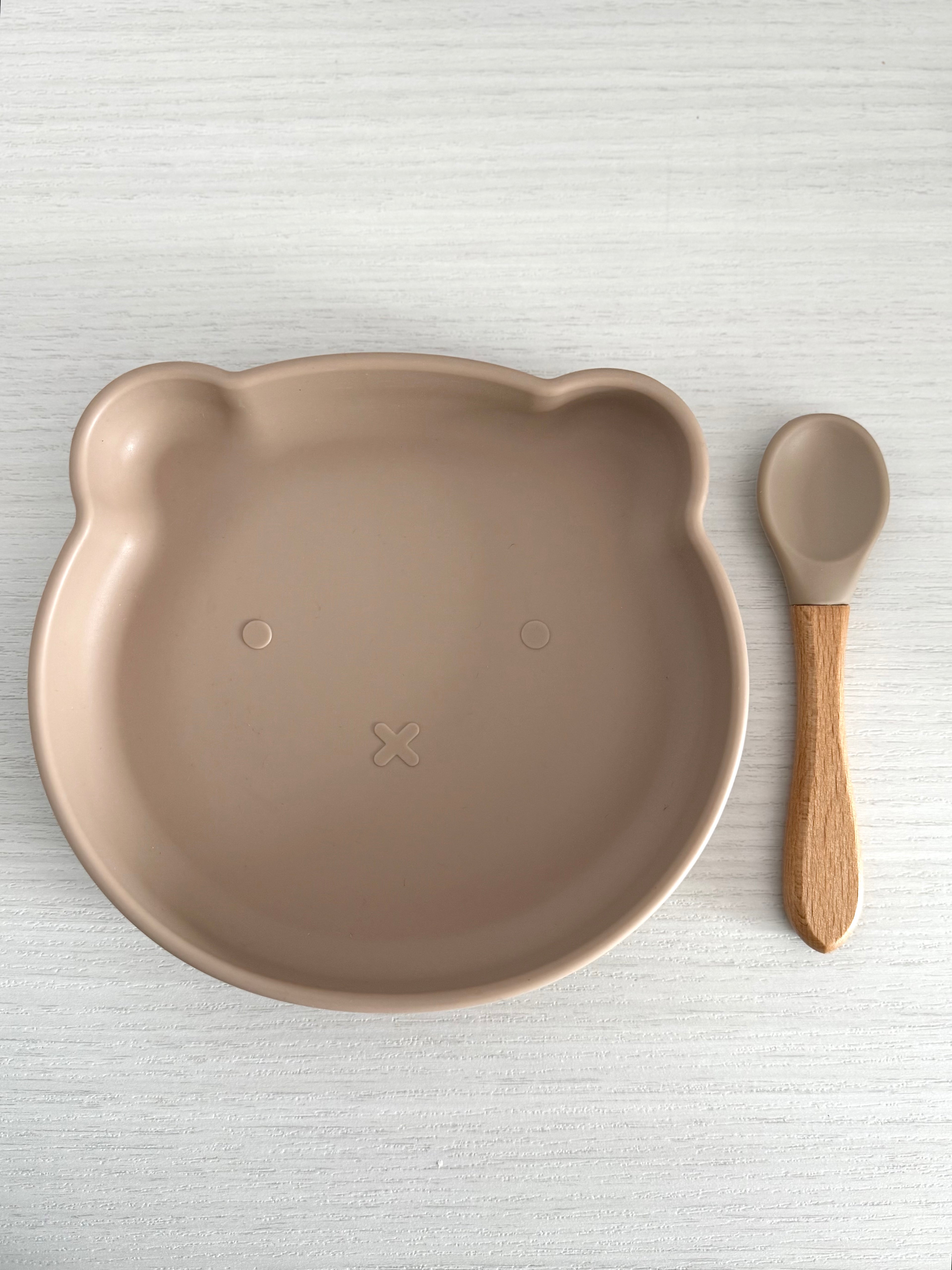 Assiette ourson - noisette