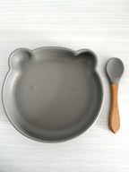 Assiette ourson - gris