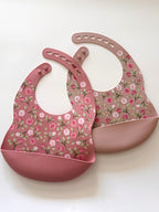 Bavoir en silicone - Fleurs