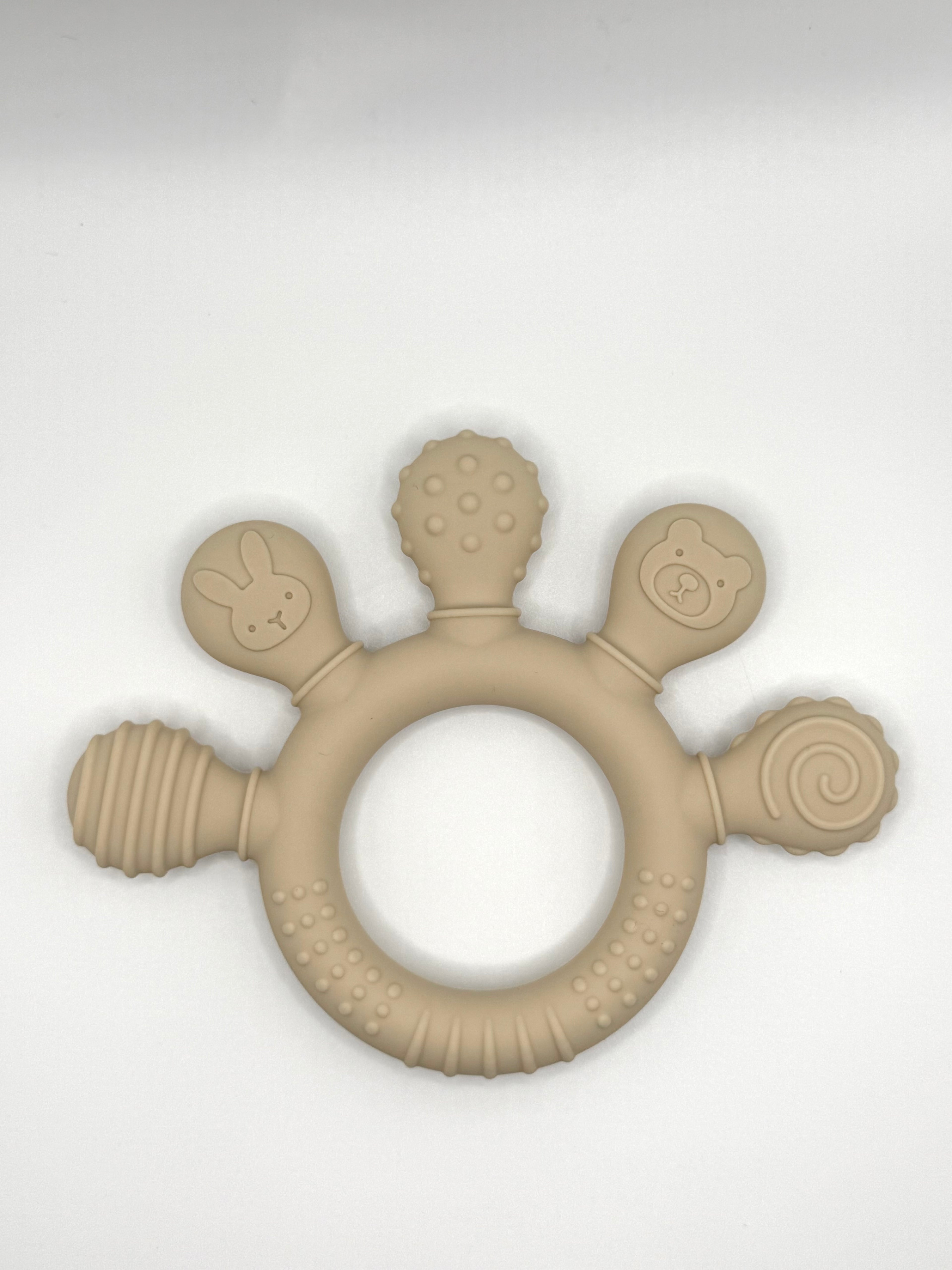 Jouet de dentition en silicone - main texturé