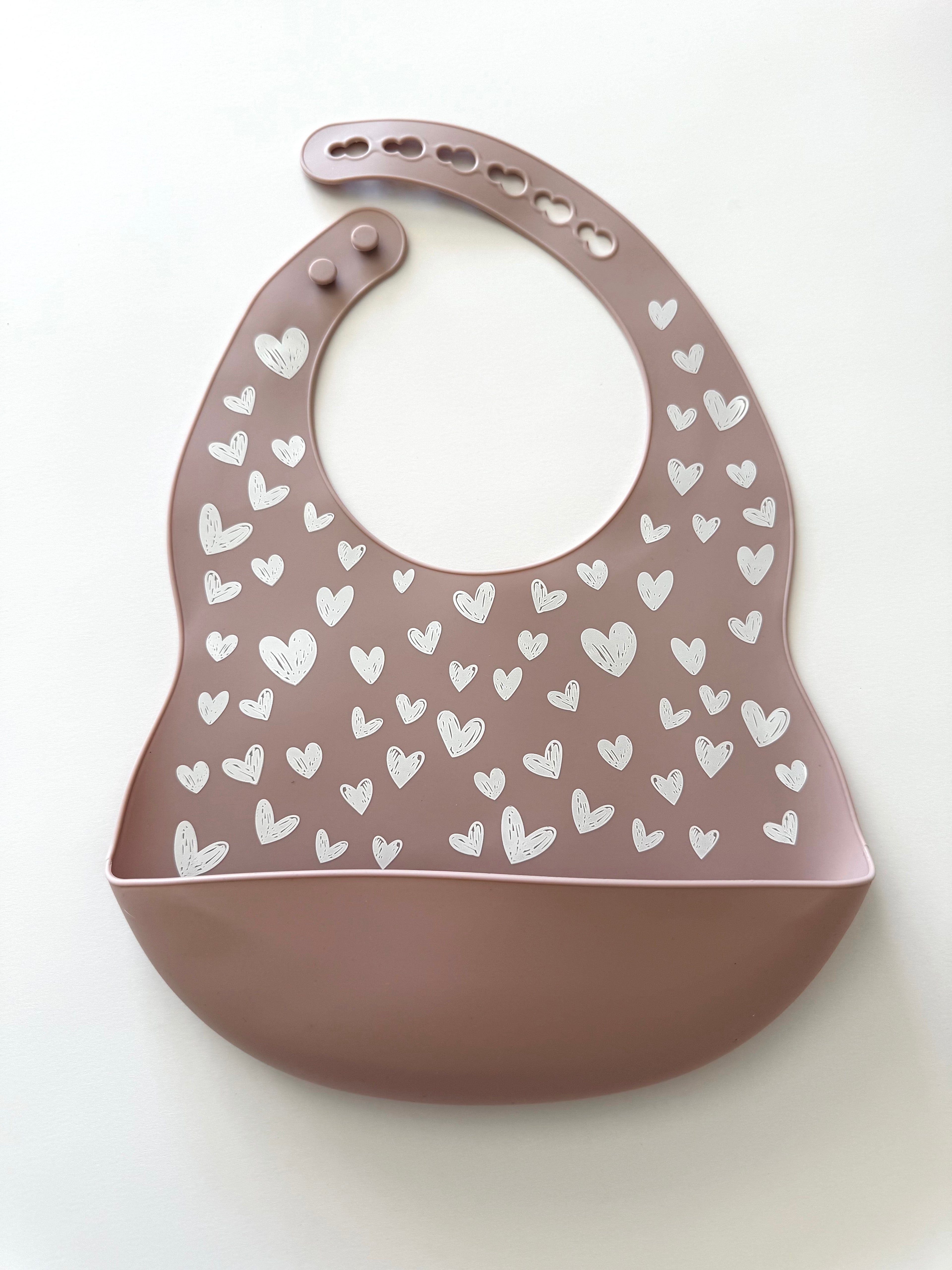 Bavoir en silicone - Coeurs