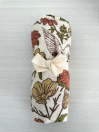 Mousseline - fleurs et colombe