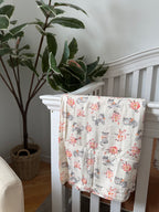 Mousseline - petits chatons et fleurs