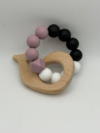 Baleine en bois - mauve