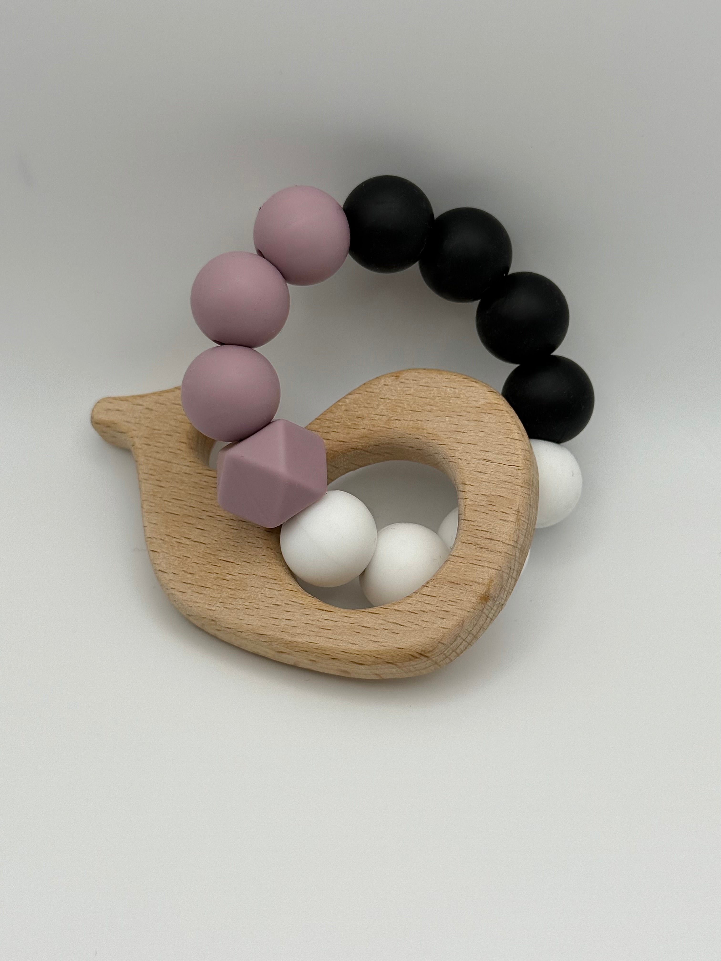 Baleine en bois - mauve
