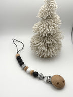 Attache-suces bois - motif de tricot