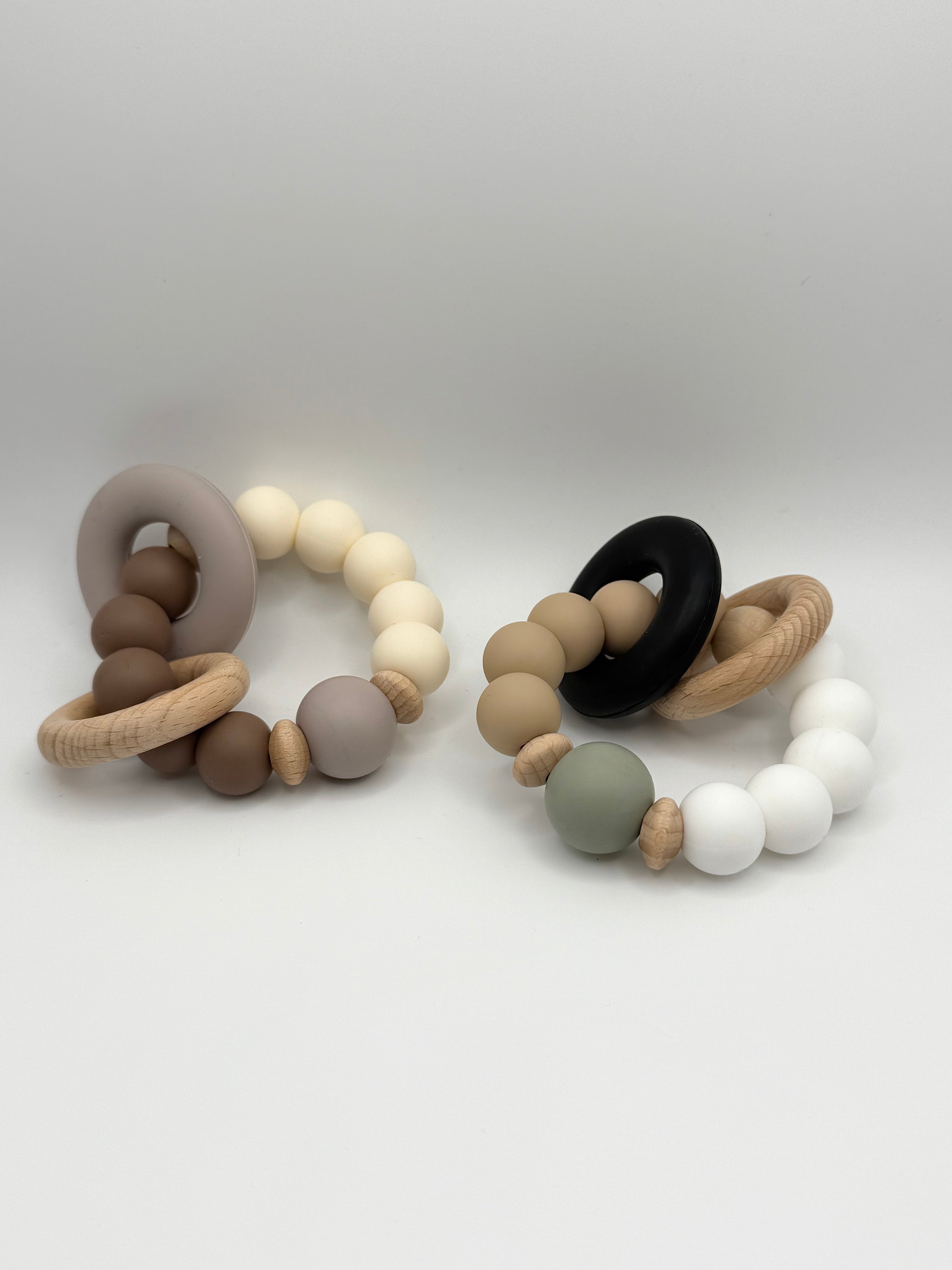 Double anneau en bois et silicone