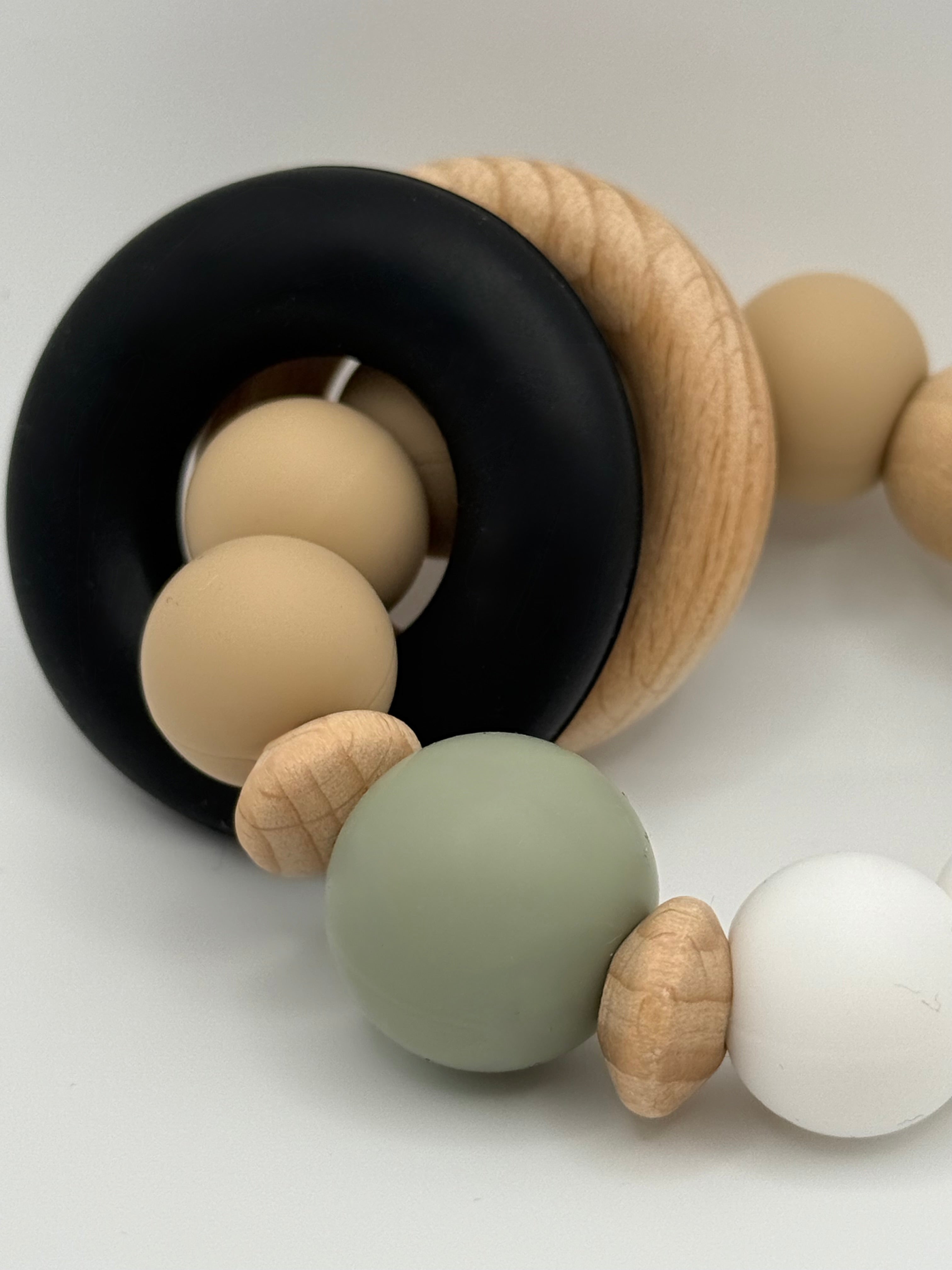 Double anneau en bois et silicone