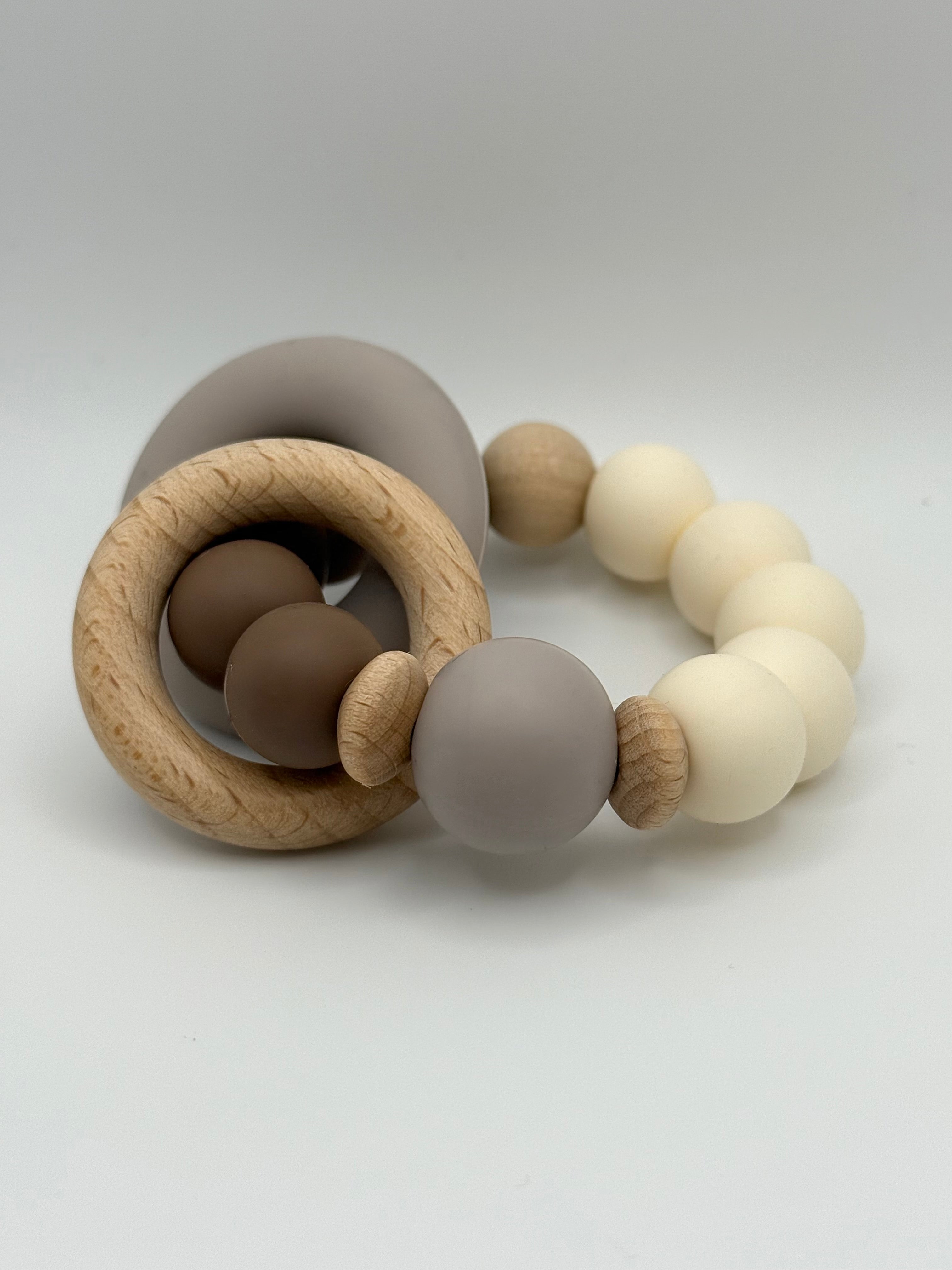 Double anneau en bois et silicone