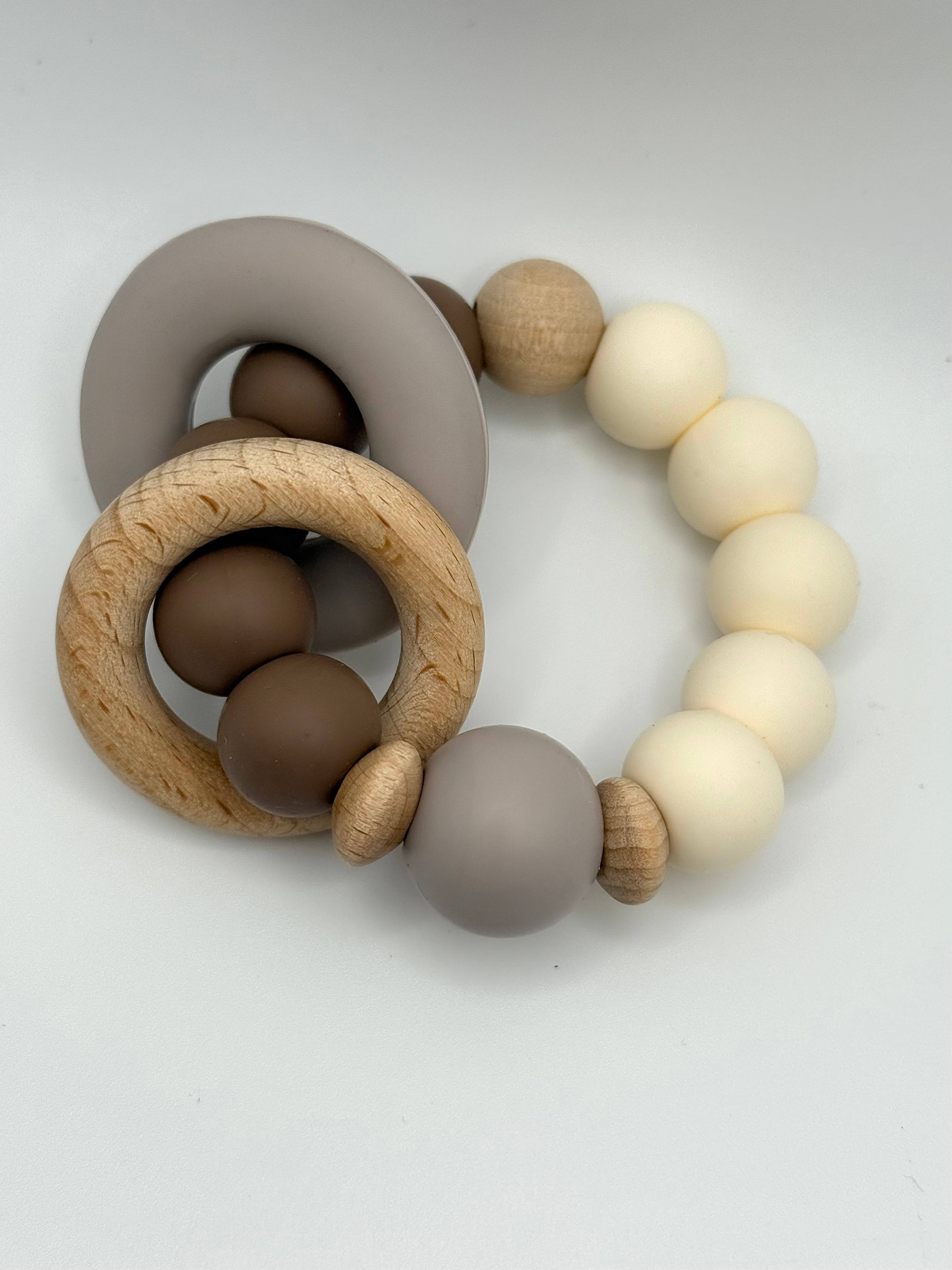 Double anneau en bois et silicone