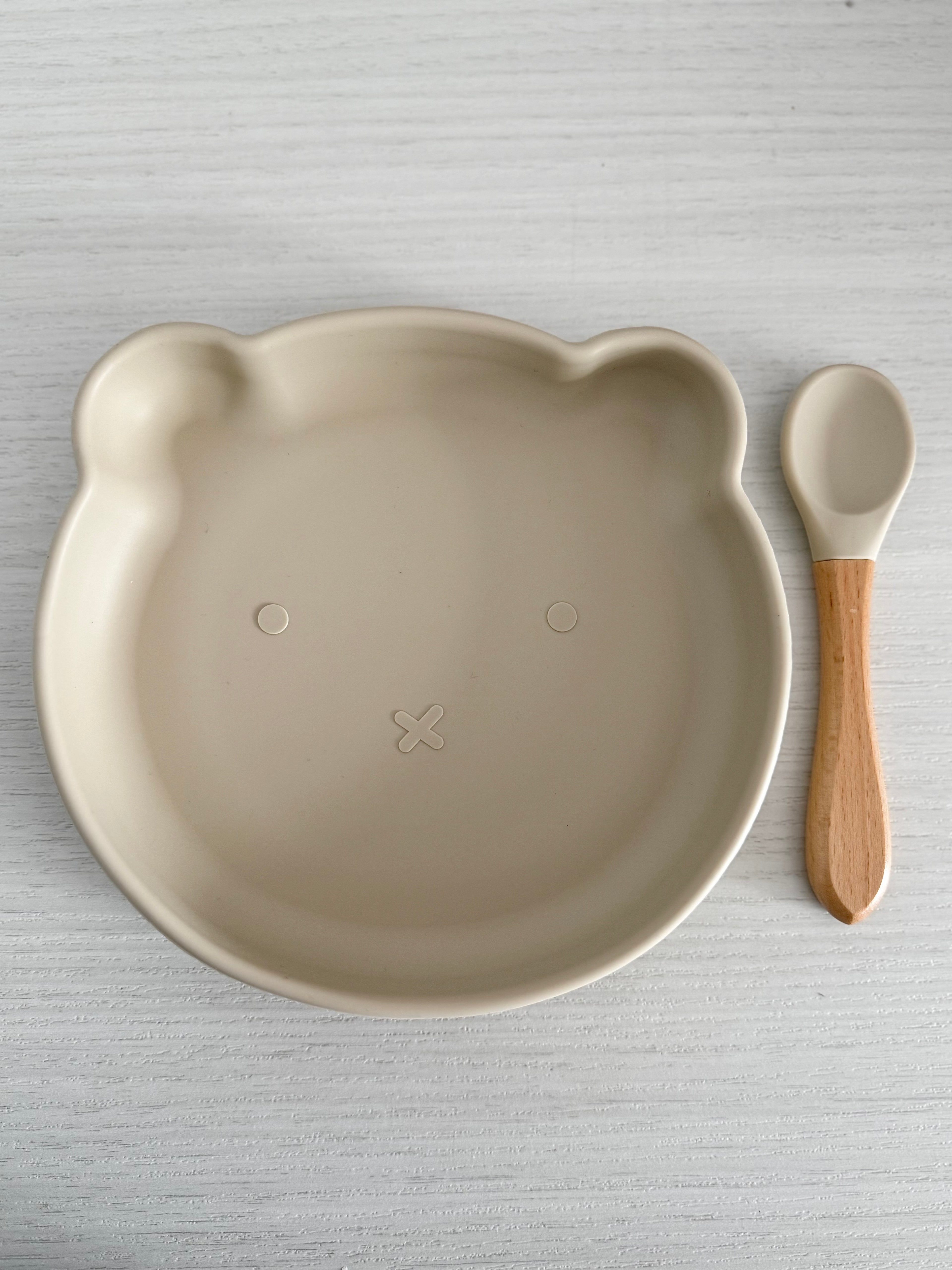 Assiette ourson - sable