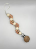 Attache-suces bois - Collection Pure - Bloom blush et crème