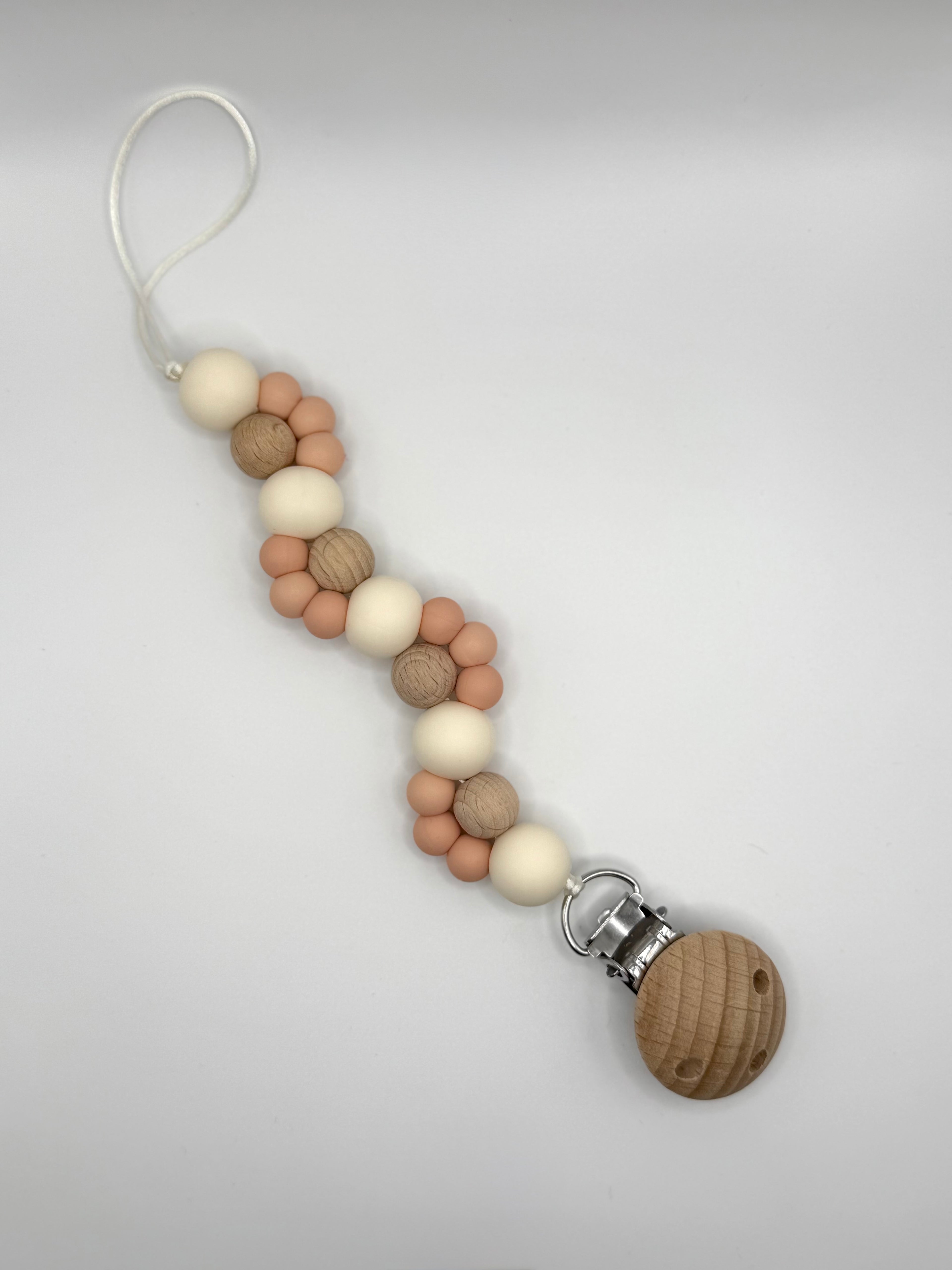 Attache-suces bois - Collection Pure - Bloom blush et crème