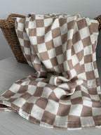 Muslin - beige checks