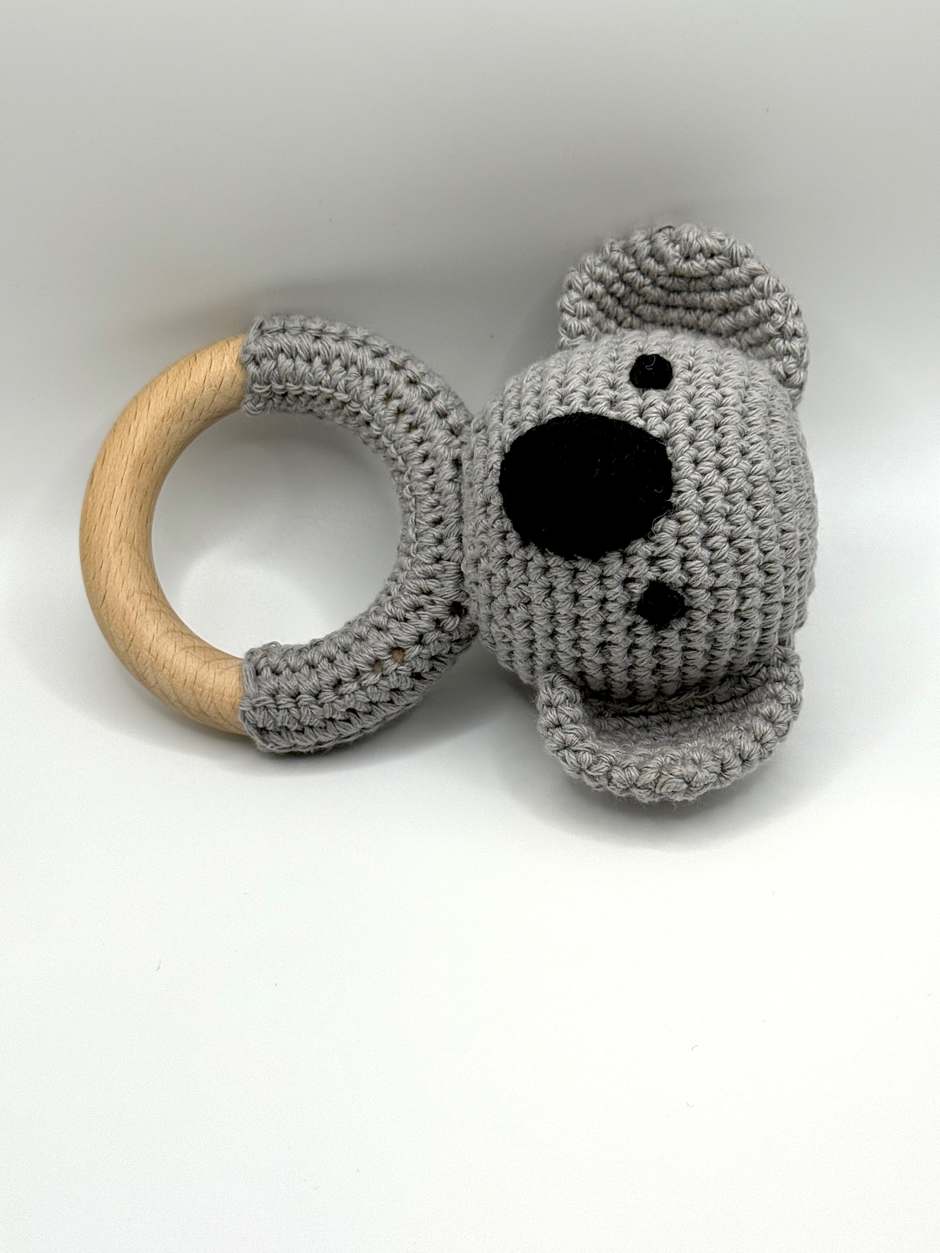 Hochet de bois crochetté - Koala
