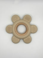 Jouet de dentition - Fleur en silicone et anneau de bois