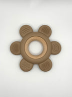 Jouet de dentition - Fleur en silicone et anneau de bois